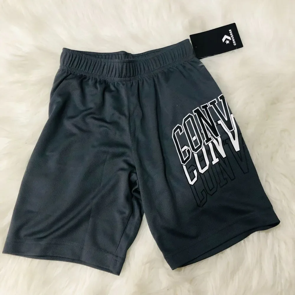 Converse Boys Youth Athletic‎ Shorts Color Gray Size Small 8-10 Years NWT